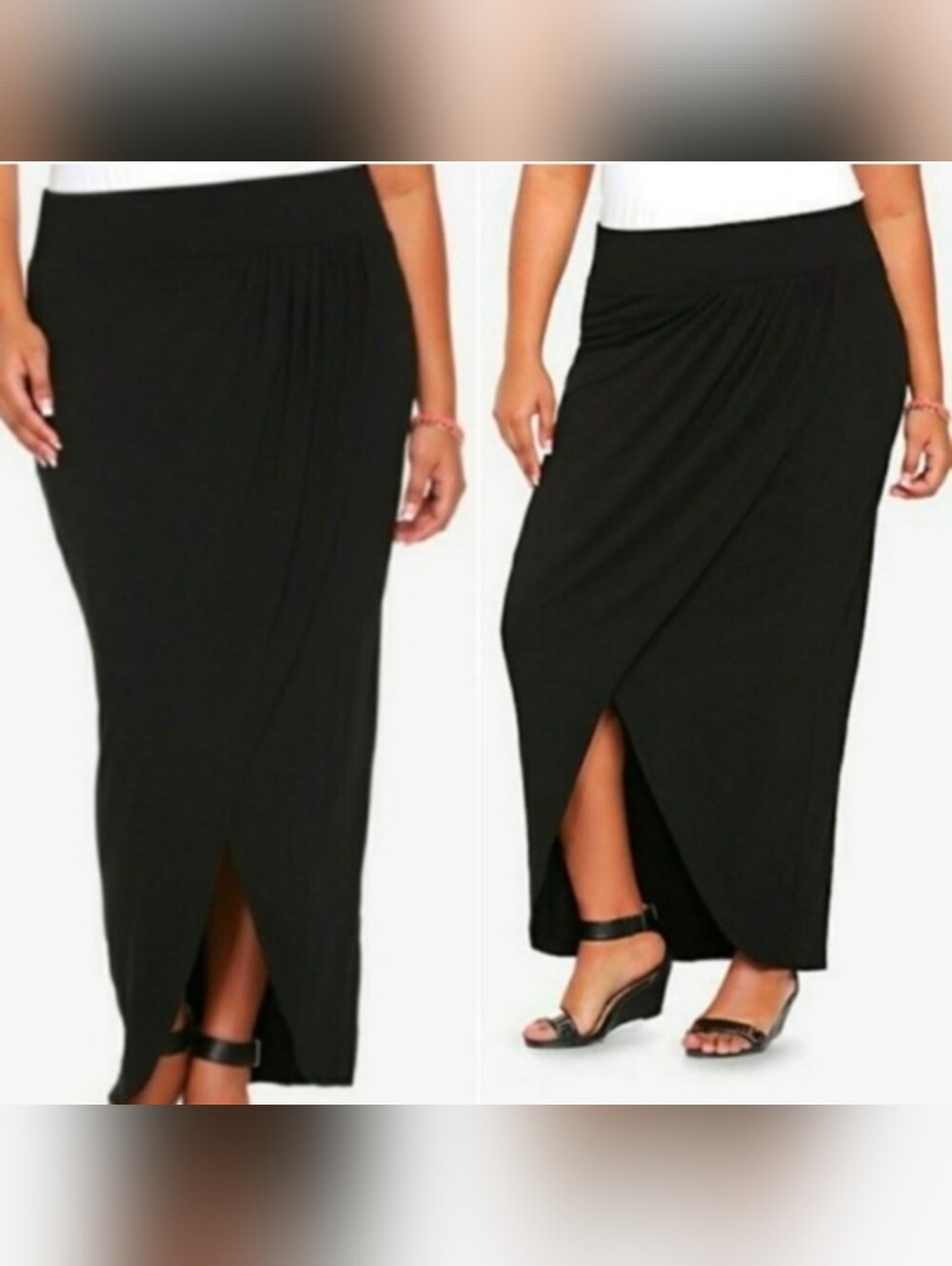 Torrid 2 Black Tulip Maxi Skirt